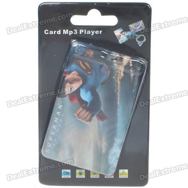 Cartão de Crédito Estilo USB 2.0 MP3 Player recarregável - P