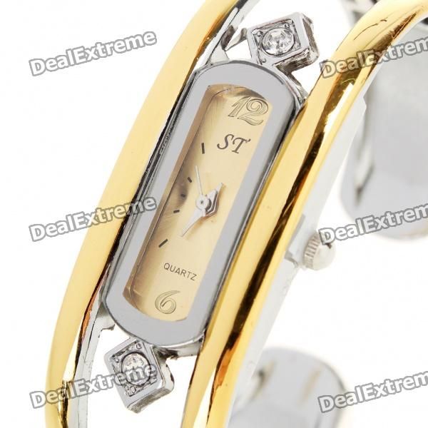 Elegante Pulseira faixa de relógio de pulso de quartzo - Gol