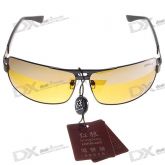 UV400 Polarizada Glare Guard-Alloy TAC Driving Sunglasses Qu
