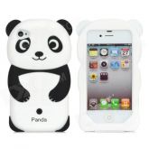 Panda bonito Estilo de volta caso de silicone para iPhone 4